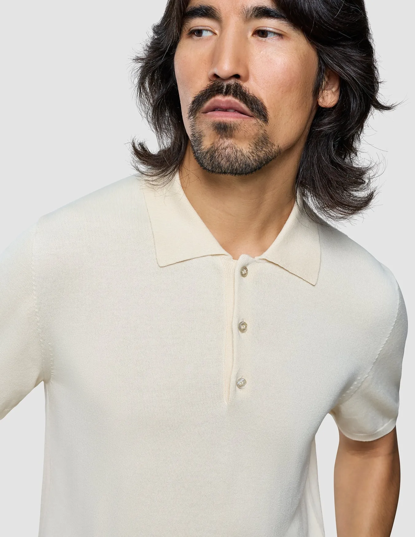 Seamless Core Knit Short Sleeve Polo Birchwood
