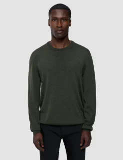 Seamless Premium Merino Knit Crewneck Green Night