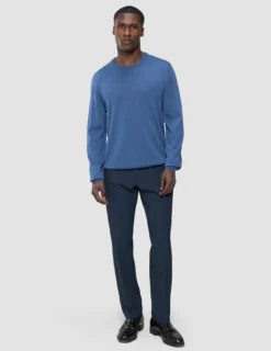 Seamless Premium Merino Knit Crewneck Dusky Blue