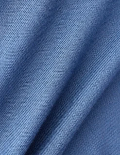 Seamless Premium Merino Knit Crewneck Dusky Blue