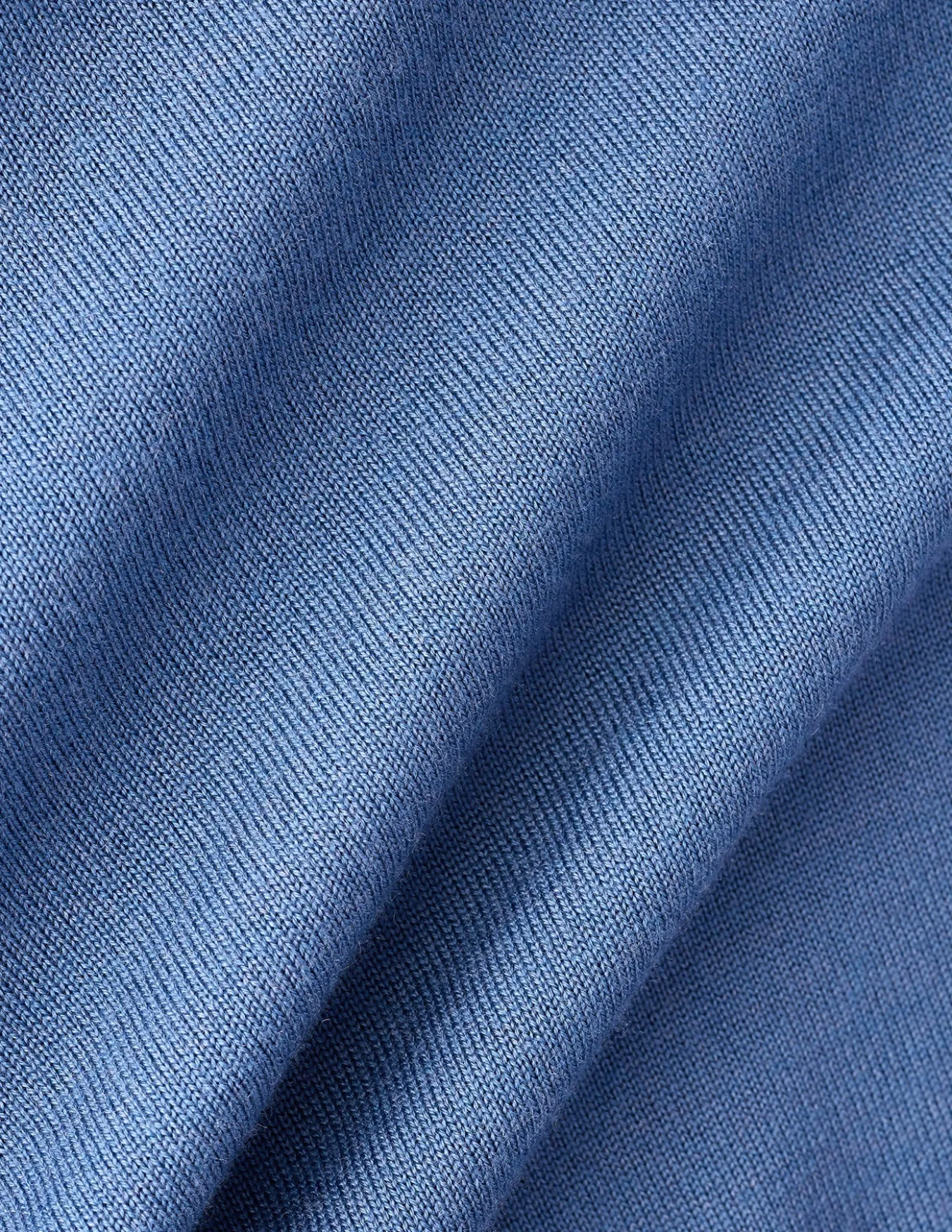 Seamless Premium Merino Knit Crewneck Dusky Blue