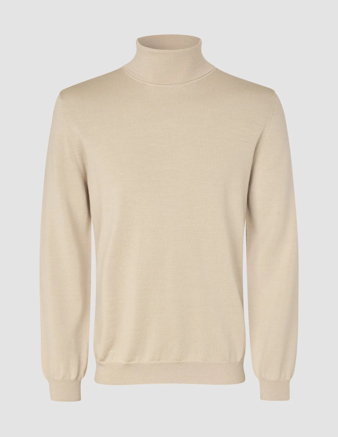Seamless Premium Merino Knit Turtleneck Birchwood