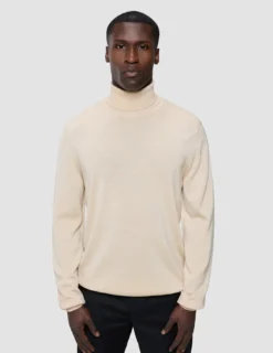 Seamless Premium Merino Knit Turtleneck Birchwood