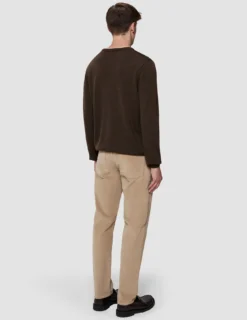 Seamless Premium Merino Knit Crewneck Saddle Brown