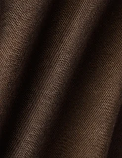Seamless Premium Merino Knit Turtleneck Saddle Brown