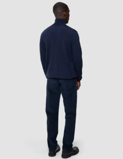 Seamless Premium Merino Knit Turtleneck Dark Navy