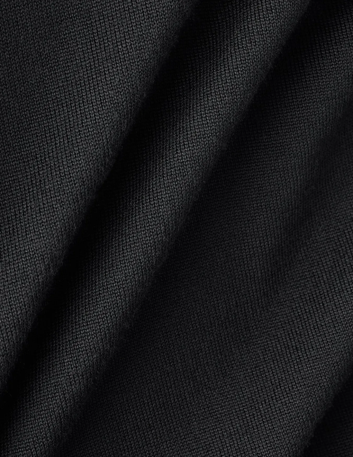 Seamless Premium Merino Knit Half Zip Black