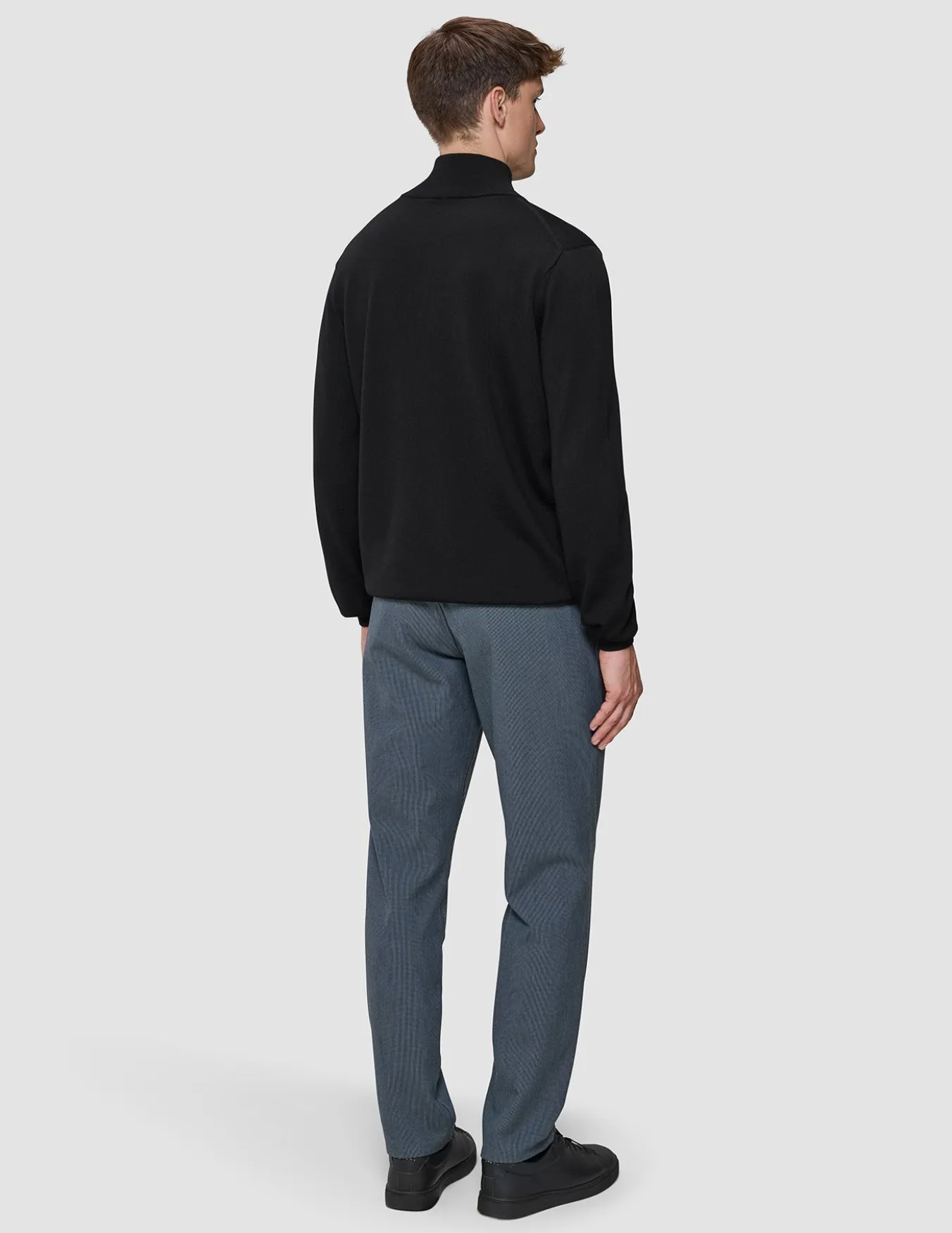 Seamless Premium Merino Knit Half Zip Black