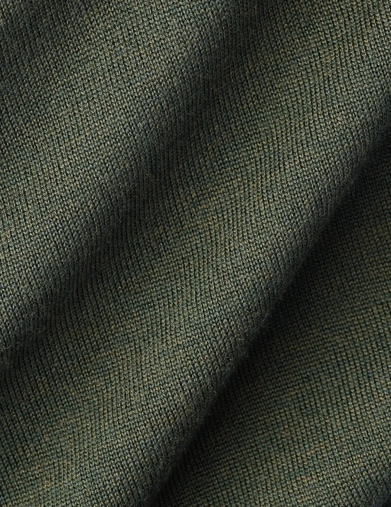 Seamless Premium Merino Knit Half Zip Green Night