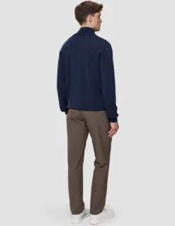 Seamless Premium Merino Knit Half Zip Dark Navy
