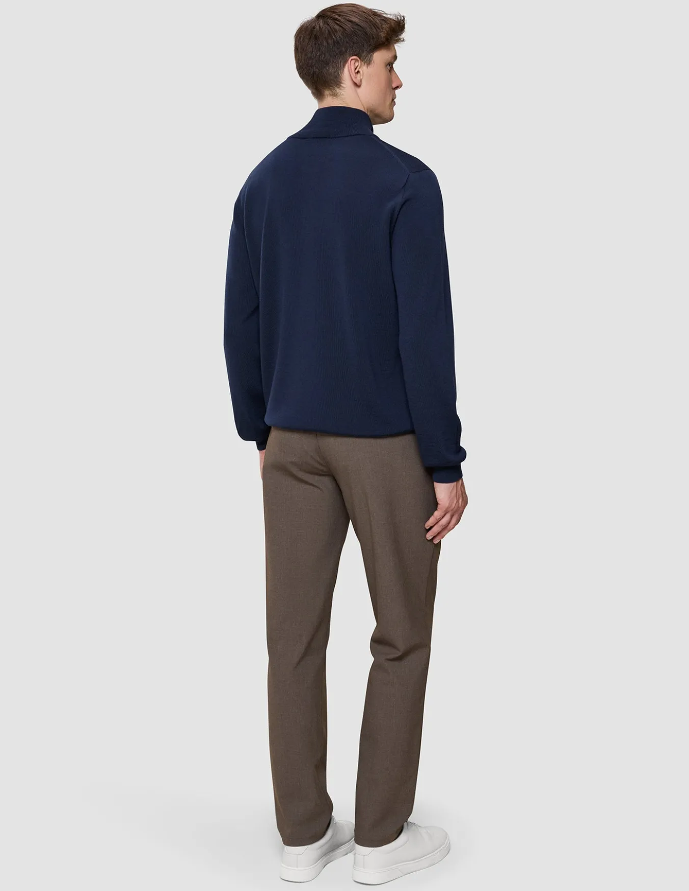 Seamless Premium Merino Knit Half Zip Dark Navy