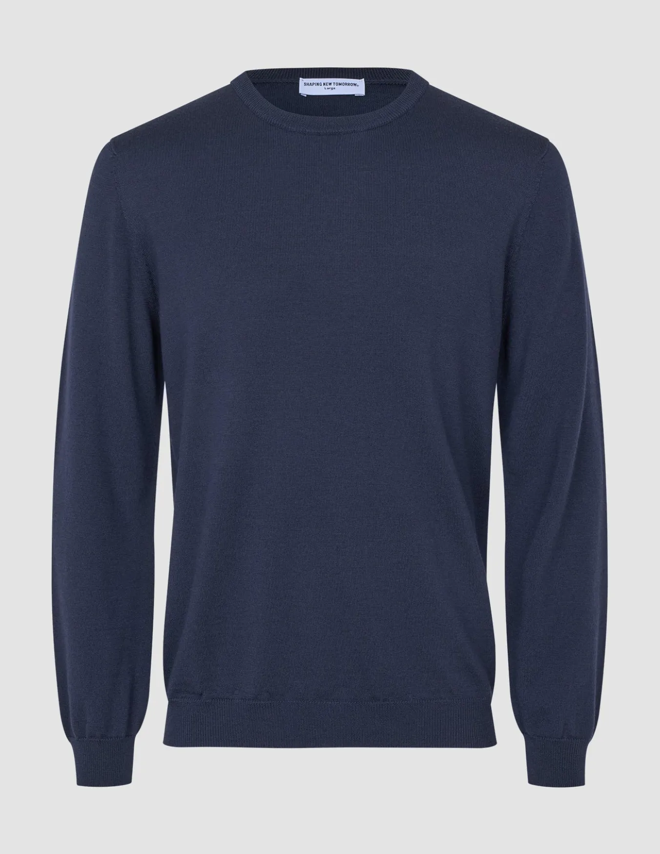 Seamless Premium Merino Knit Crewneck Dark Navy