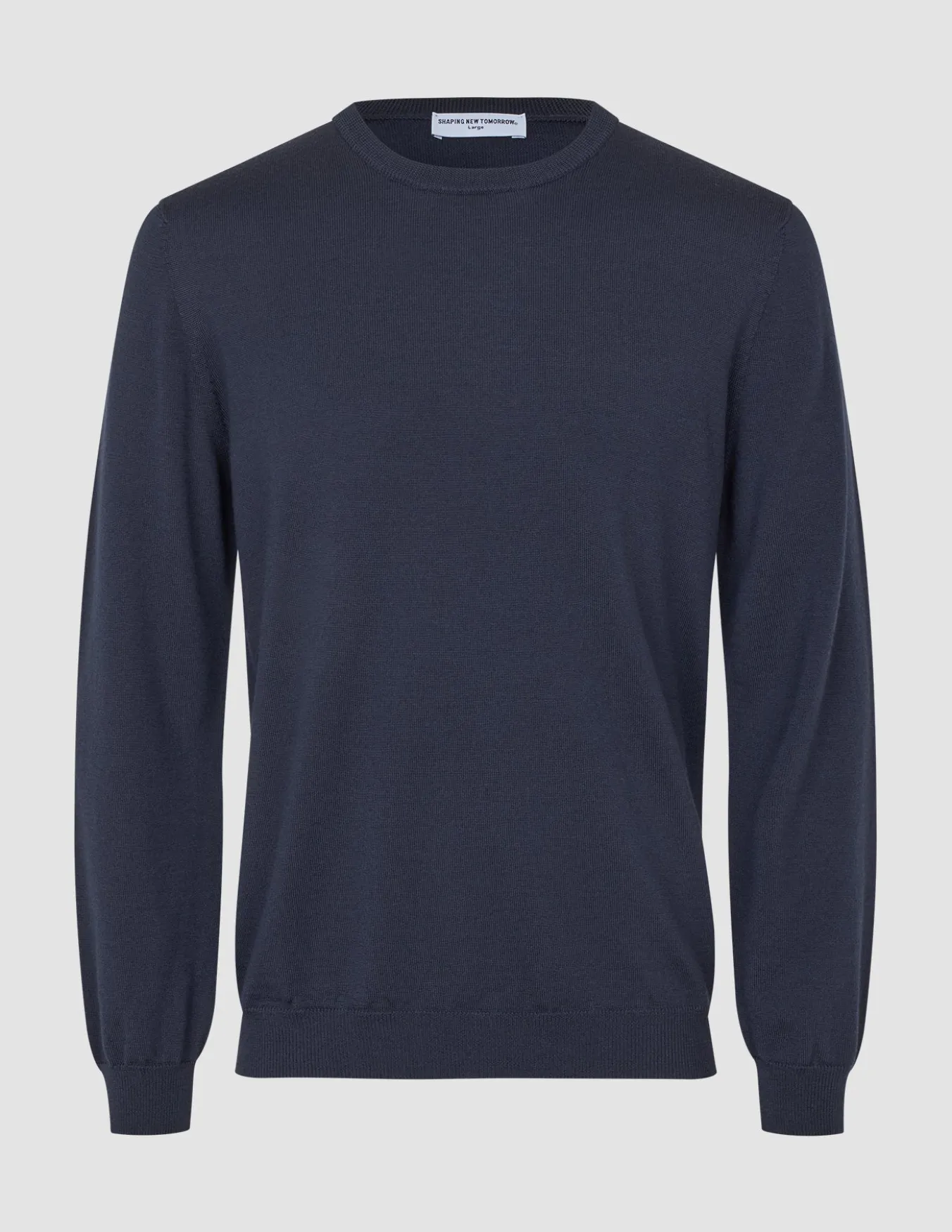 Seamless Premium Merino Knit Crewneck Dark Navy