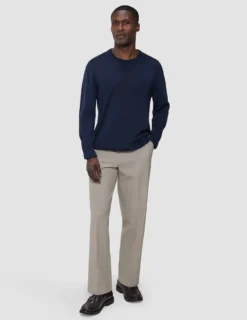 Seamless Premium Merino Knit Crewneck Dark Navy