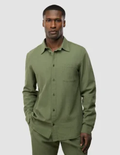 Seersucker Casual Shirt Clover Green