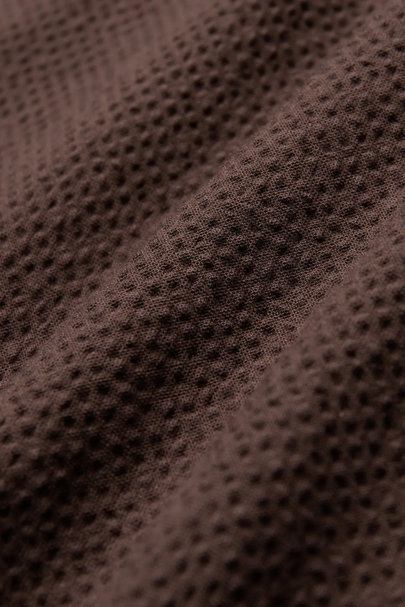 Seersucker Casual Shirt Dark Brown