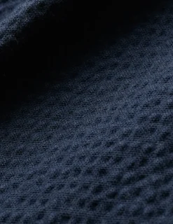 Seersucker Casual Shirt Dark Navy