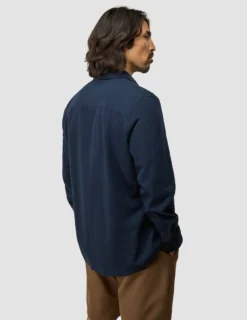 Seersucker Casual Shirt Dark Navy