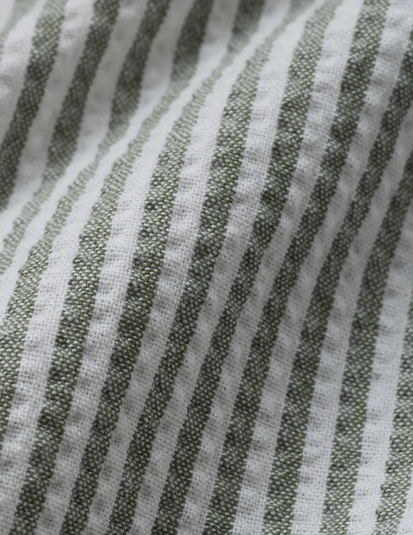 Seersucker Casual Shirt Green Stripes