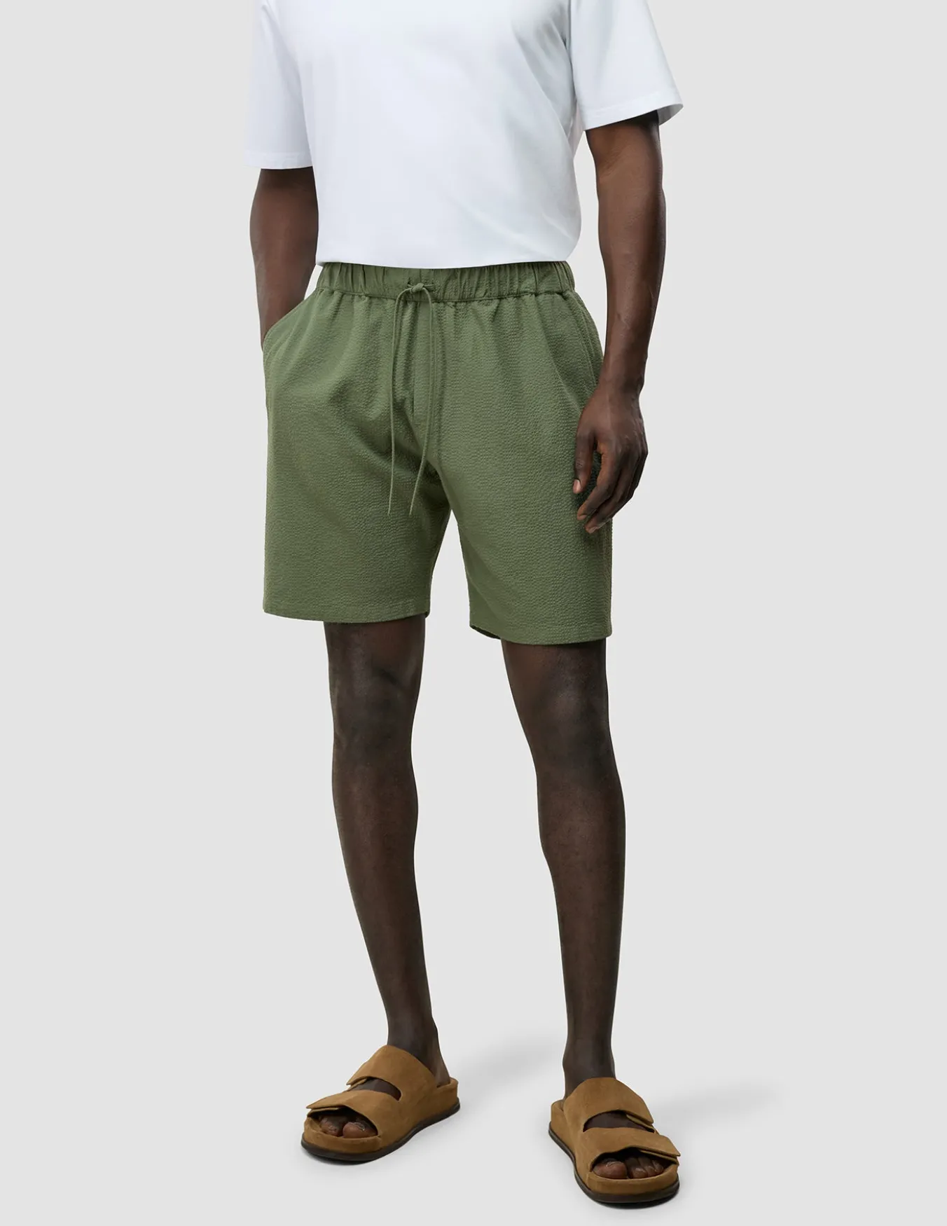Seersucker Shorts Clover Green