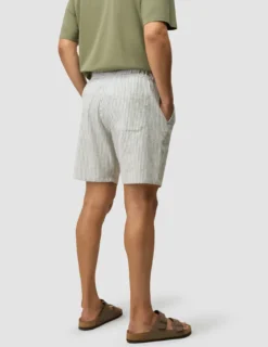 Seersucker Shorts Green Stripes