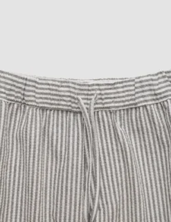 Seersucker Shorts Green Stripes