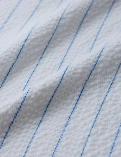 Seersucker Short Sleeve Shirt Blue Stripes