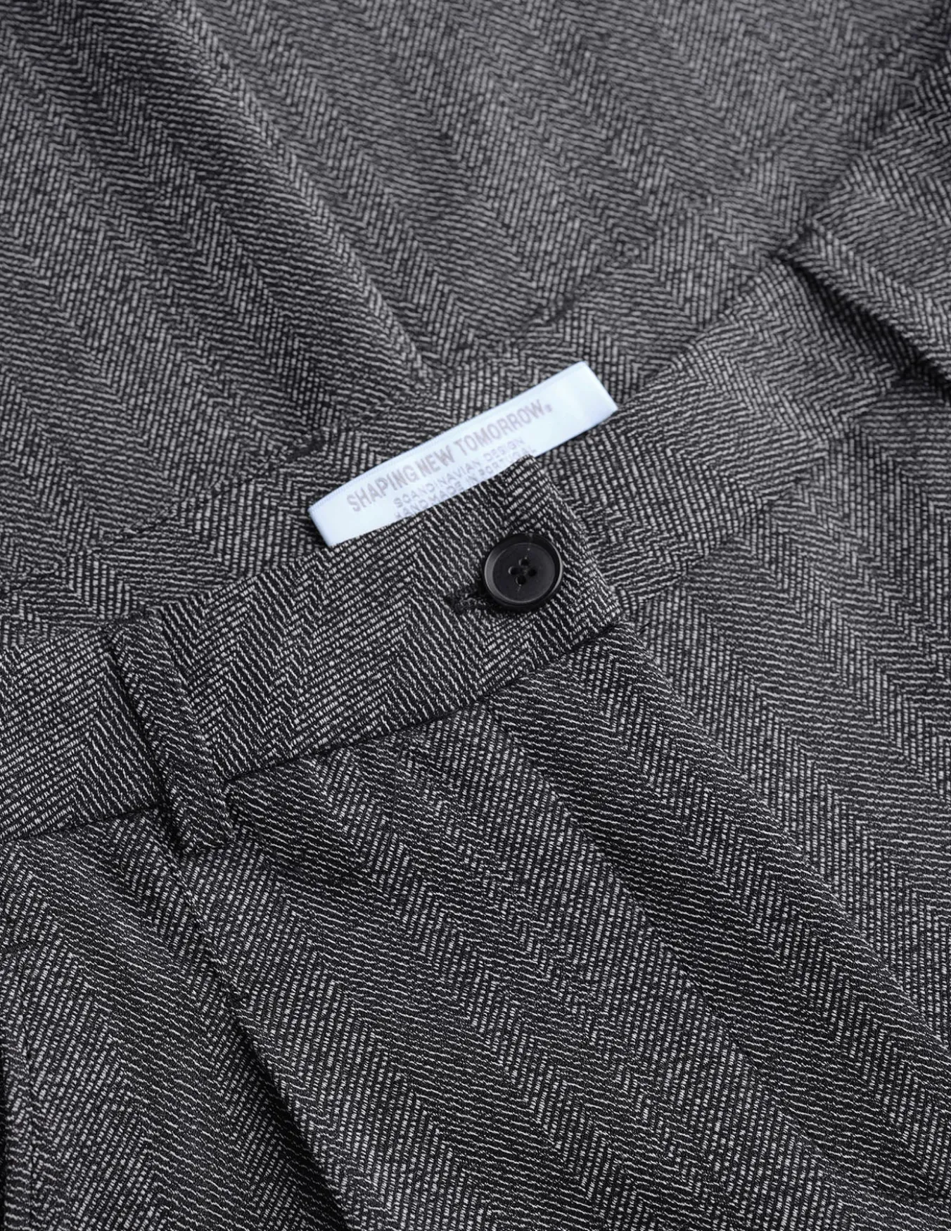 Serene Pants Wide Grey Herringbone