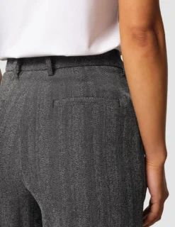Serene Pants Wide Grey Herringbone