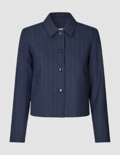 Serene Set Marine Pinstripe Short Jacket Pants