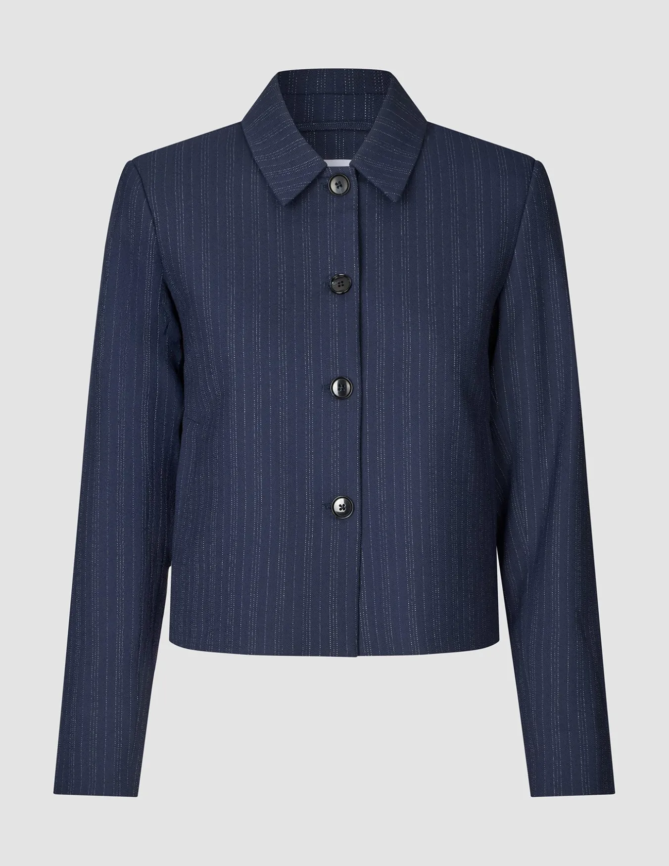 Serene Set Marine Pinstripe Short Jacket Pants