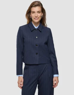Serene Set Marine Pinstripe Short Jacket Pants