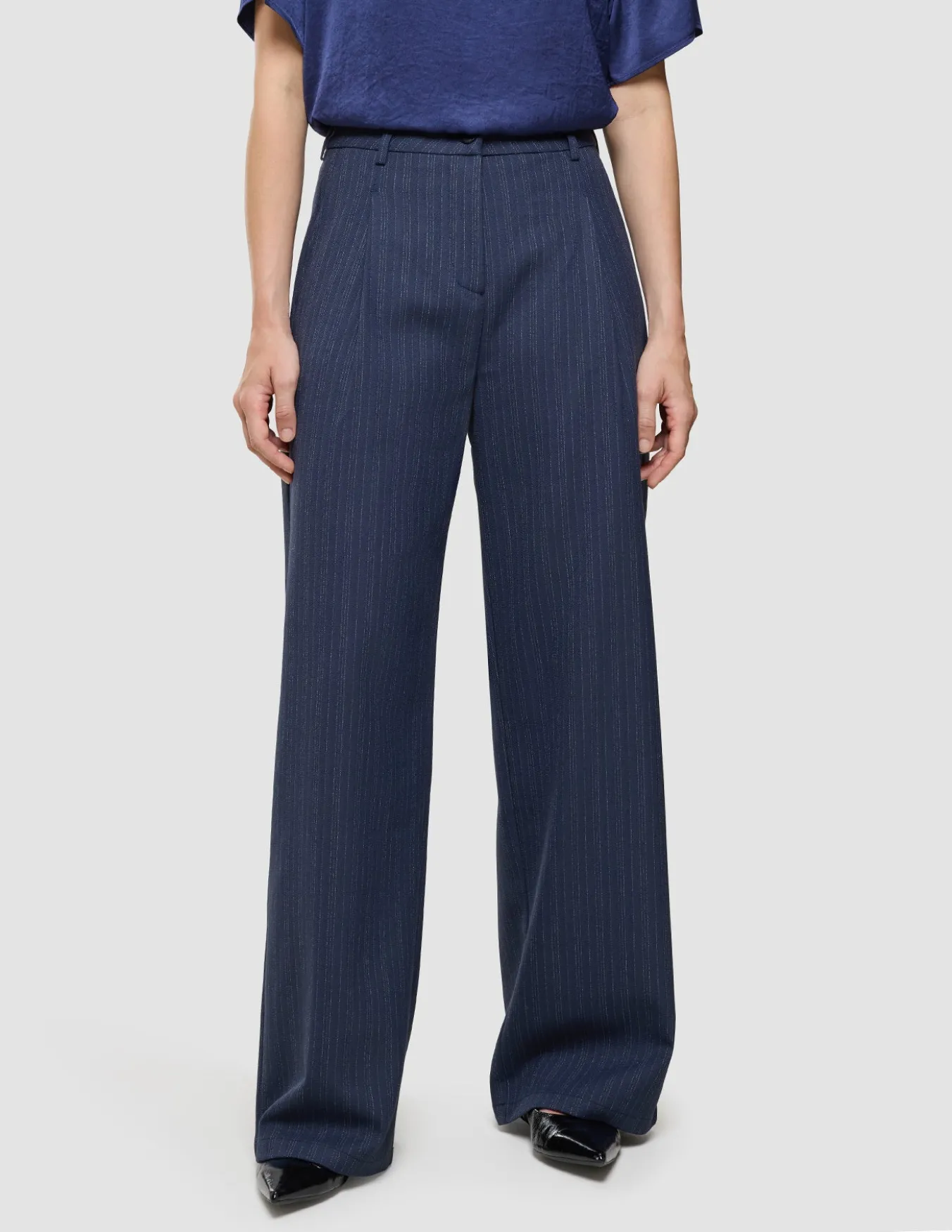 Serene Set Marine Pinstripe Short Jacket Pants