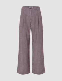 Serene Set Pink Winery Herringbone Short Jacket and Pants Wide