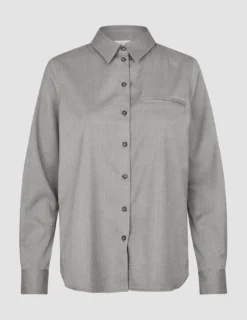 Skye Set Mellow Beige Herringbone Shirt & Wide Pants