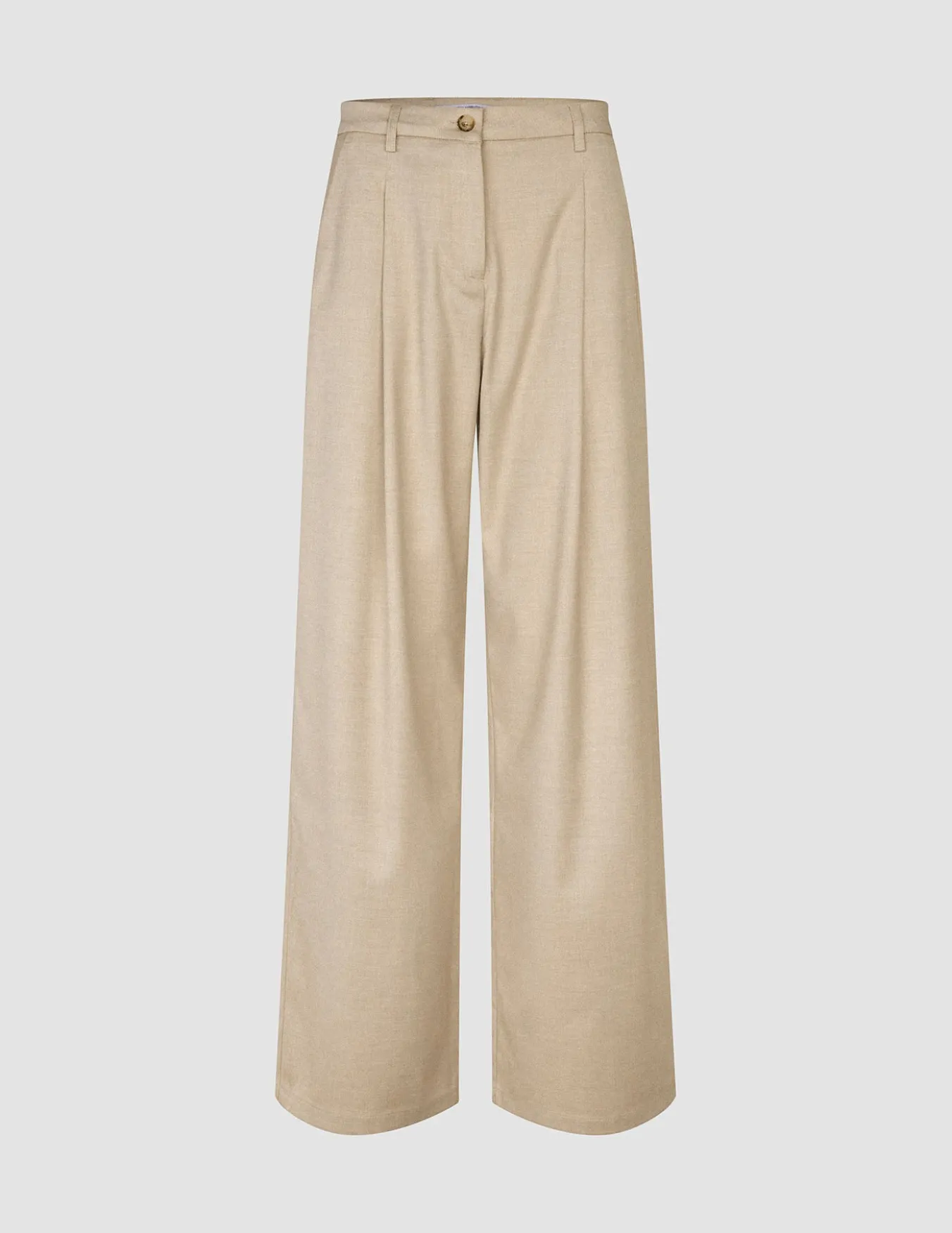 Skye Set Sandy Beige Melange Vest & Wide Pants