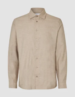 Soft Flannel Shirt Beige
