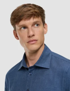 Soft Flannel Shirt Dark Navy