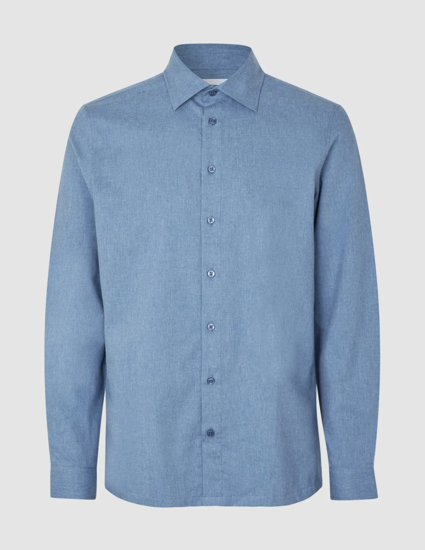 Soft Flannel Shirt Dusky Blue