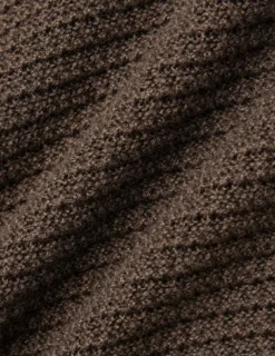 Structured Knit Cardigan Dark Brown