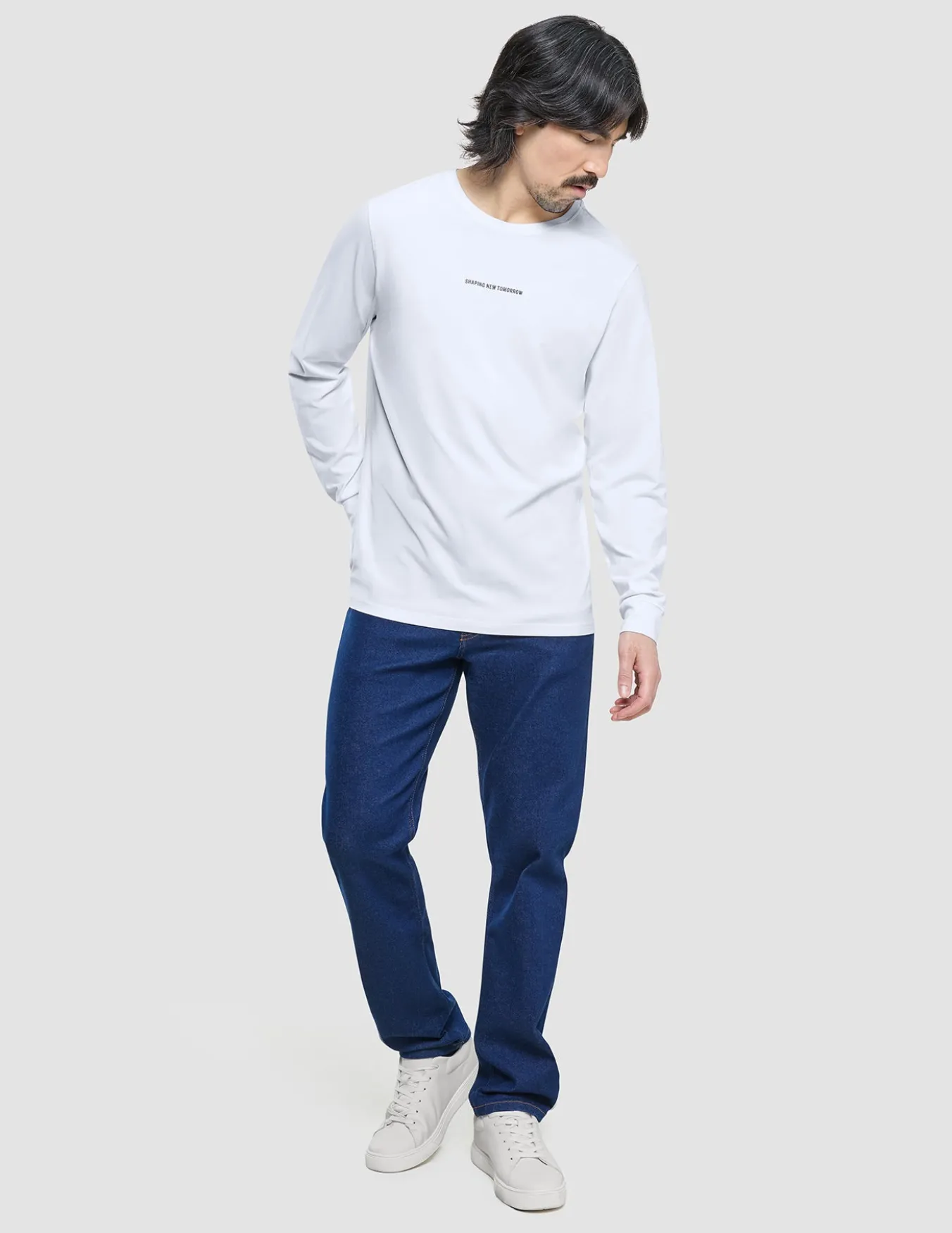 Supima Autograph Long-Sleeved T-Shirt White