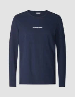Supima Autograph Long-Sleeved T-shirt Navy