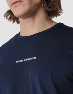 Supima Autograph Long-Sleeved T-shirt Navy