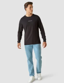 Supima Autograph Long-Sleeved T-Shirt Black