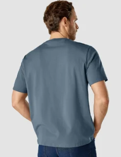 Supima T-shirt Box Fit Globe Blue Mirage