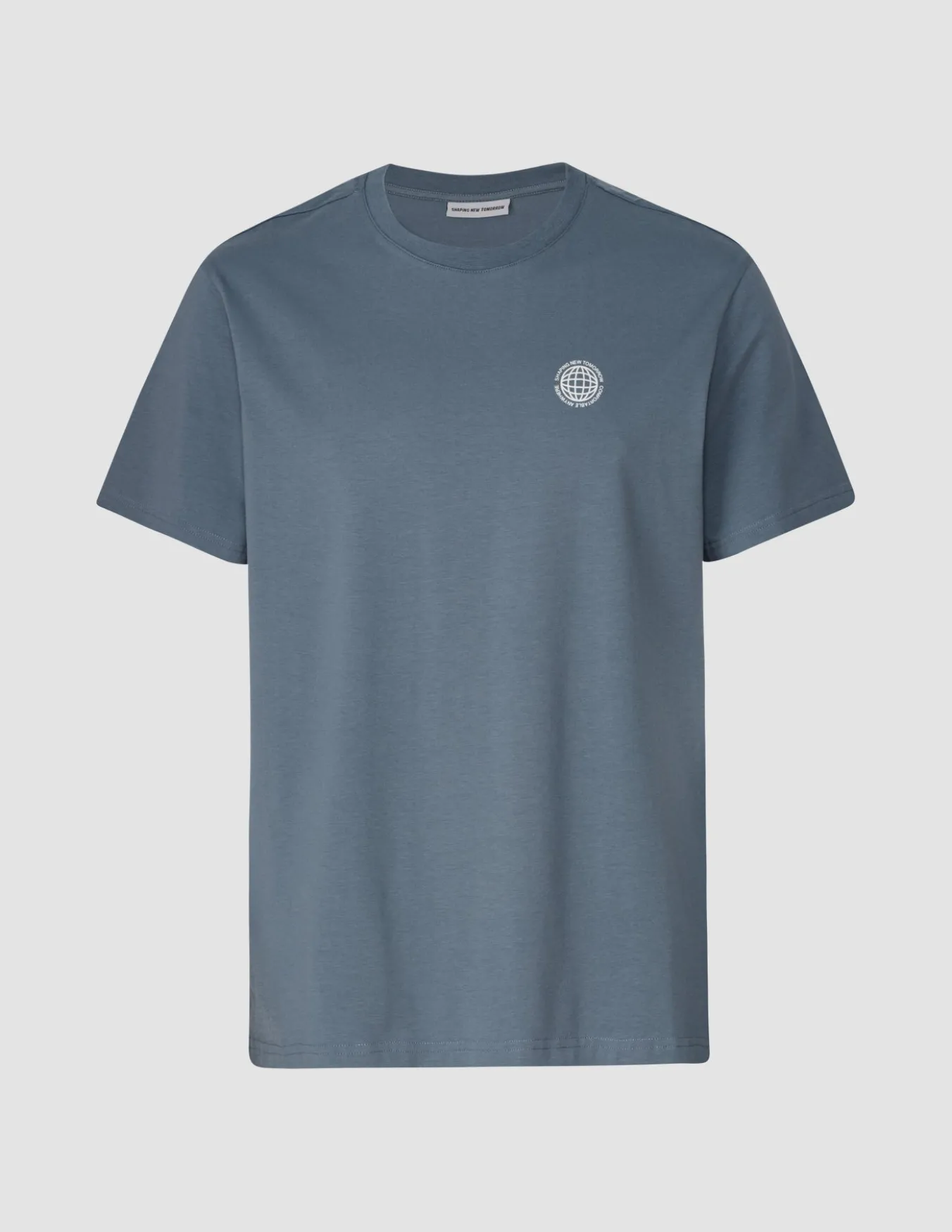 Supima T-shirt Box Fit Globe Blue Mirage