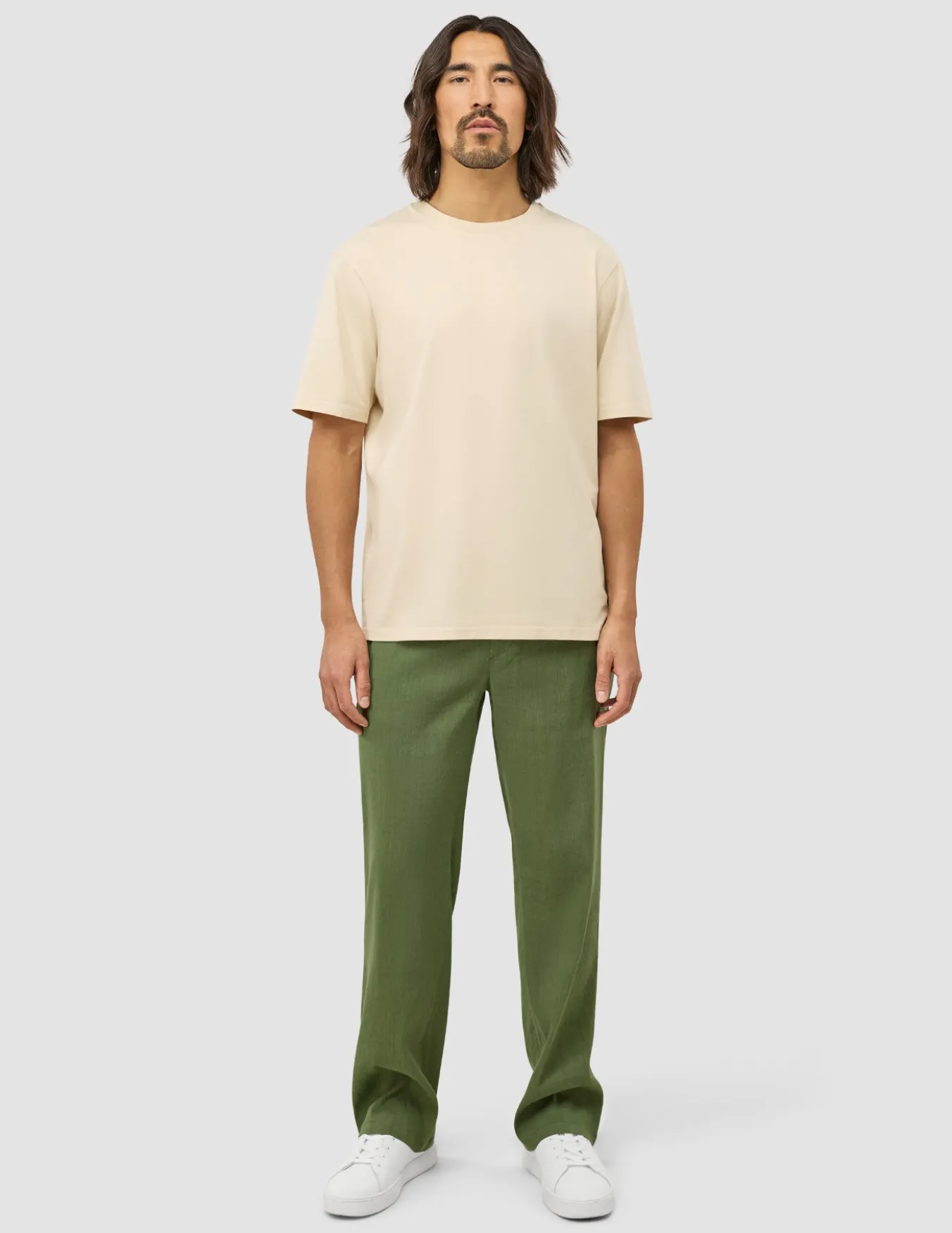 Supima T-shirt Box Fit Ivory Haze