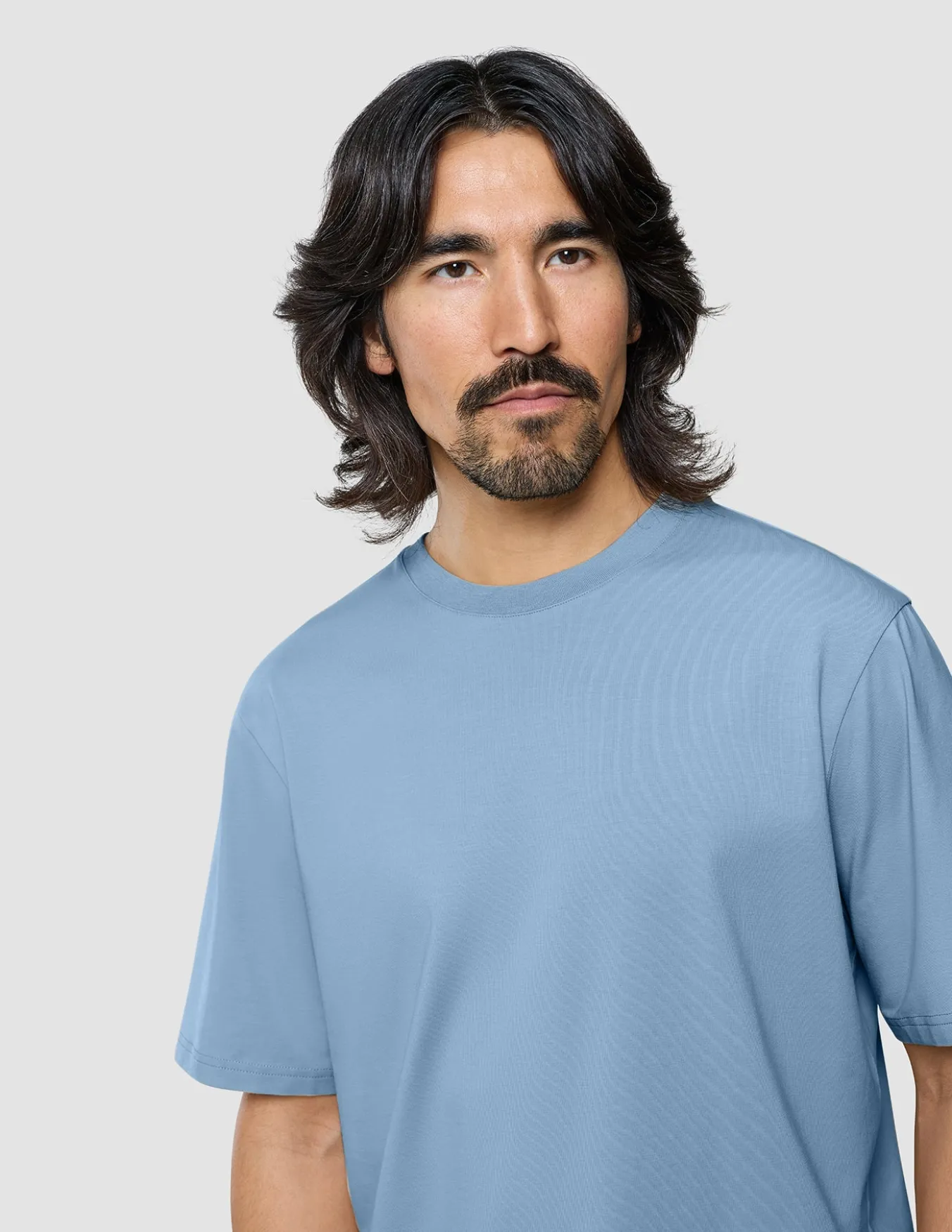 Supima T-Shirt Box Fit Rainy Blue