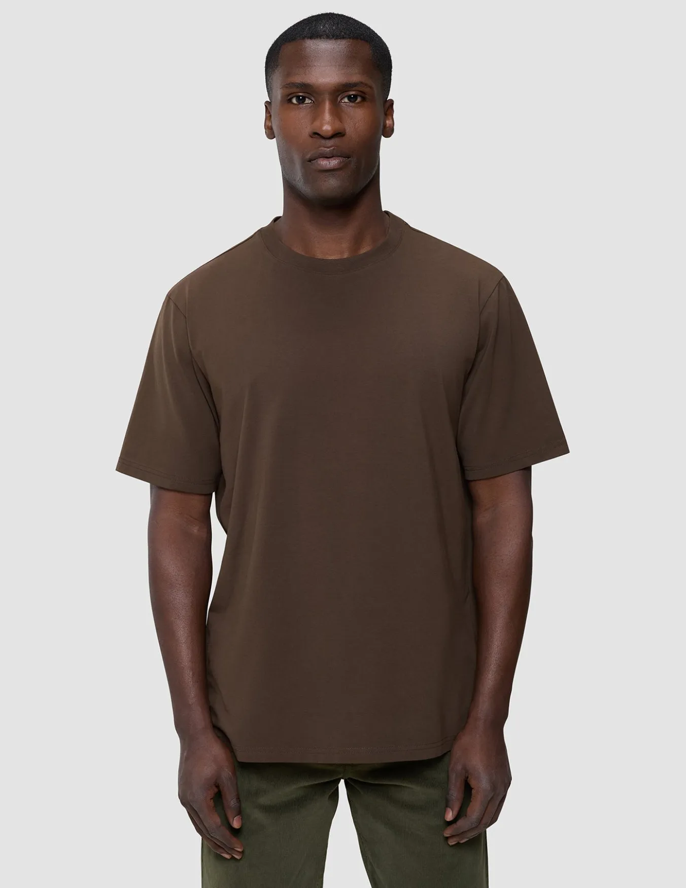 Supima T-shirt Box Fit Saddle Brown