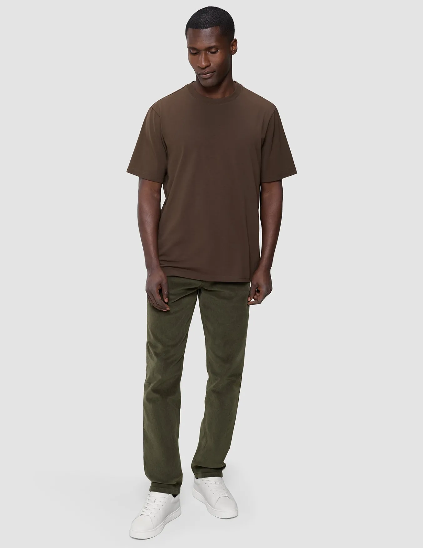 Supima T-shirt Box Fit Saddle Brown